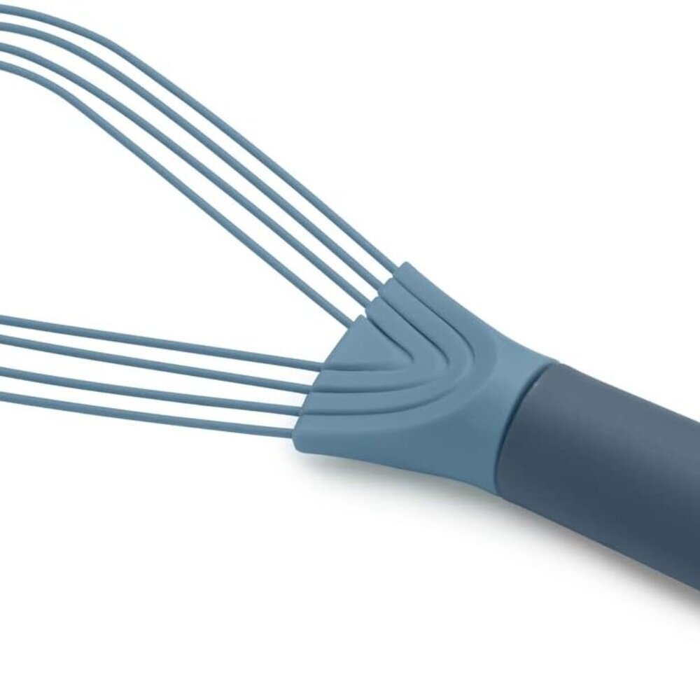 Twist Whisk 2-In-1 Collapsible Balloon and Flat Whisk Silicone Coated Steel Wire